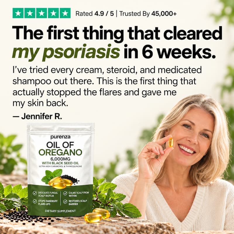 PURENZA OREGANO & BLACK SEED OIL — SOOTHES SKIN & SCALP FROM THE INSIDE OUT
